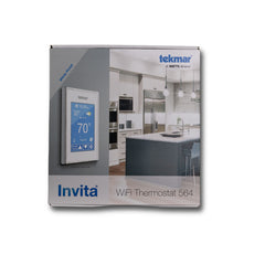 TEK 564W, Thermostat WiFi conventionnel 2H/2C ou pompe à chaleur 4H/2C, ventilateur, humidité relative, 2 fils - Blanc