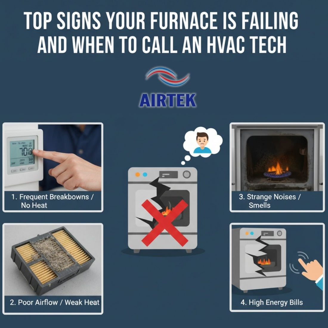 TOP SIGNS THAT YOUR CUSTOMER’S FURNACE IS FAILING (AND WHY THEY NEED YOU, THE HVAC CONTRACTOR) &nbsp;
